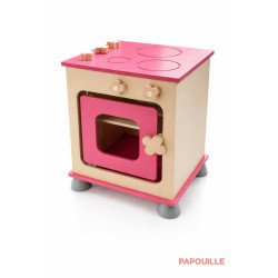 Bloc de cuisson imitation cuisinière en bois