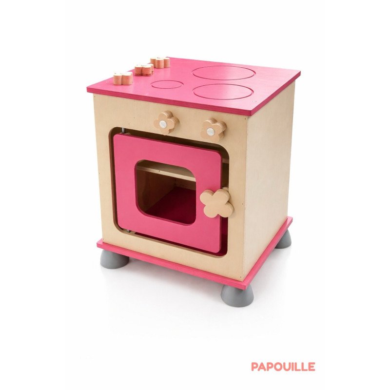 Bloc de cuisson imitation cuisinière en bois