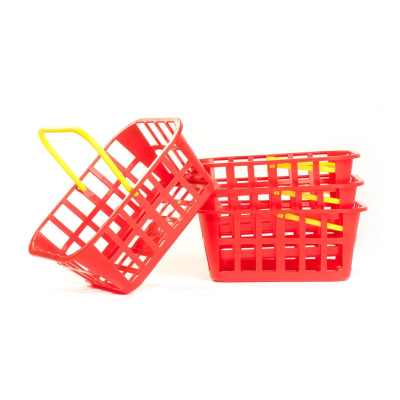 Set de 4 paniers rouge