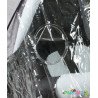 Habillage de pluie poussette double avec canopy transparent