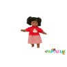 Poupée corps mou avec cheveux 30cm fille africain