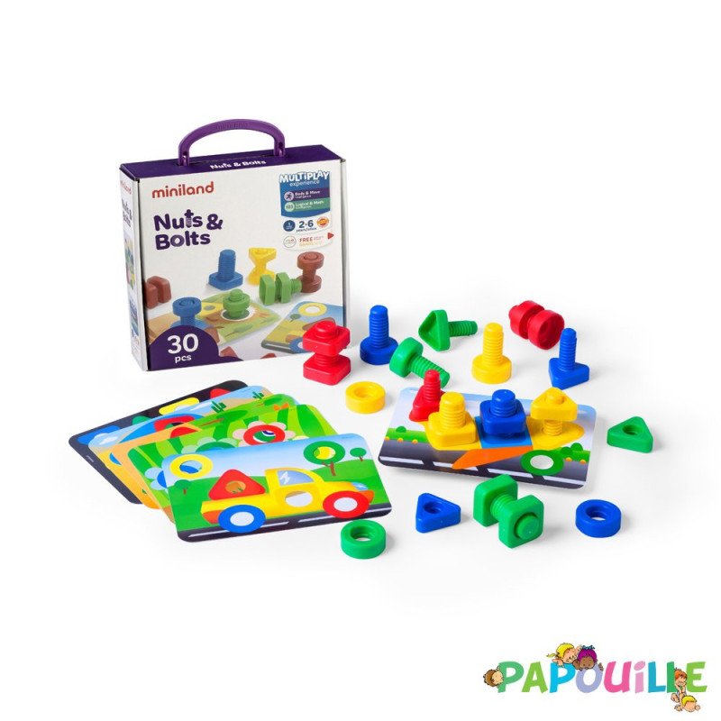 Jeu didactique nuts and bolts cartes à visser