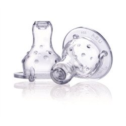 2 tétines col étroit débit variable 4 mois +