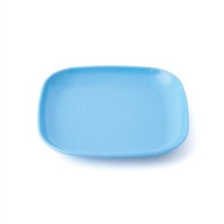Assiette carré multi-usage mélamine bleu