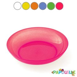 Assiette creuse polypropylène rouge grenadine