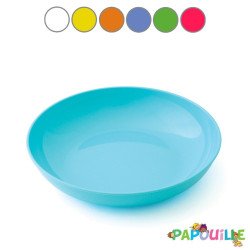 Assiette creuse polypropylène opaque turquoise
