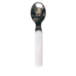 Cuillère inox manche blanc non décorée