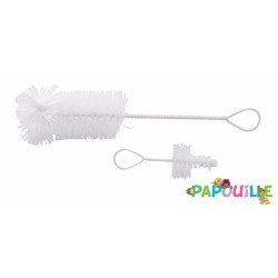 2 goupillons flexibles standards pour biberons et tétines