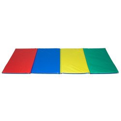 Tapis de sport enfant pliant pvc 200x100x3cm multi-colors
