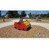 Voiture pour aire de jeu avec ressort en bois
