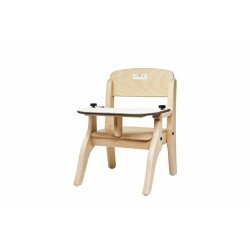 Fauteuil bébé repas en bois avec tablette h.18 t00