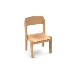 Chaise en bois empilable t2 h.31cm