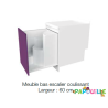 Meuble à langer une cuve - modèle 1 - 1500 x 830 mm prune - Papouille