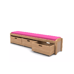 Banc et ses 3 casiers naturel