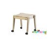 Tabouret bois sur roulettes