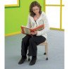 Tabouret bois sur roulettes