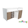 Meuble à langer deux cuve - modèle 2 - 2500 x 830mm rouge - Papouille