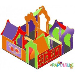 Aire de jeu extérieur labyrinthe pour enfant