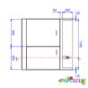 Meuble à langer une cuve avec escalier compact rouge - Papouille