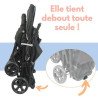Poussette double bébé légère compacte