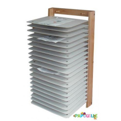Sèche dessin mural gain de place scolaire pliant - Papouille