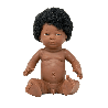 Poupon corps dur avec cheveux africain 40cm garçon mazal - Papouille