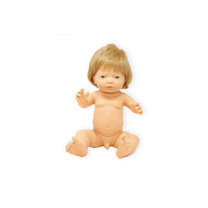 Poupon corps dur avec cheveux européen 40cm garçon mazal - Papouille