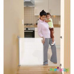 Barrière de sécurité retractable - blanc 0-140 cm - Papouille