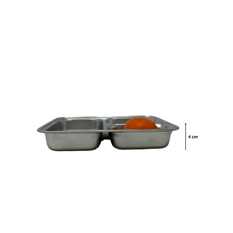 Plateau inox 3 compartiments enfant