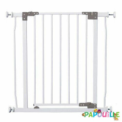 Barrière de sécurité portillon - blanc de 75 à 81 cm - Papouille