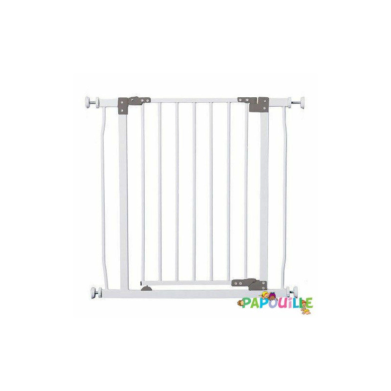 Barrière de sécurité portillon - blanc de 75 à 81 cm - Papouille