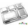 Plateau repas enfant 5 compartiments en inox
