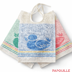 Lot de 6 bavoir à lacettes les canards 24 x 27 cm - Papouille