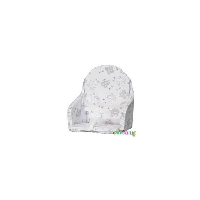 Coussin De Chaise Bébé décor lapin En PVC Avec Sangle - Papouille