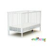 Lit bois pliant 60 x 120 réglable en hauteur blanc