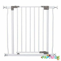 Barrière de sécurité portillon - blanc de 75 à 81 cm