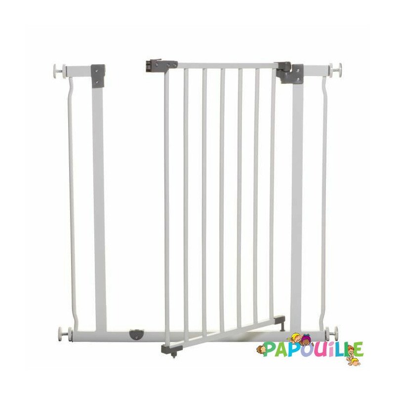Barrière de sécurité portillon - blanc de 75 à 81 cm