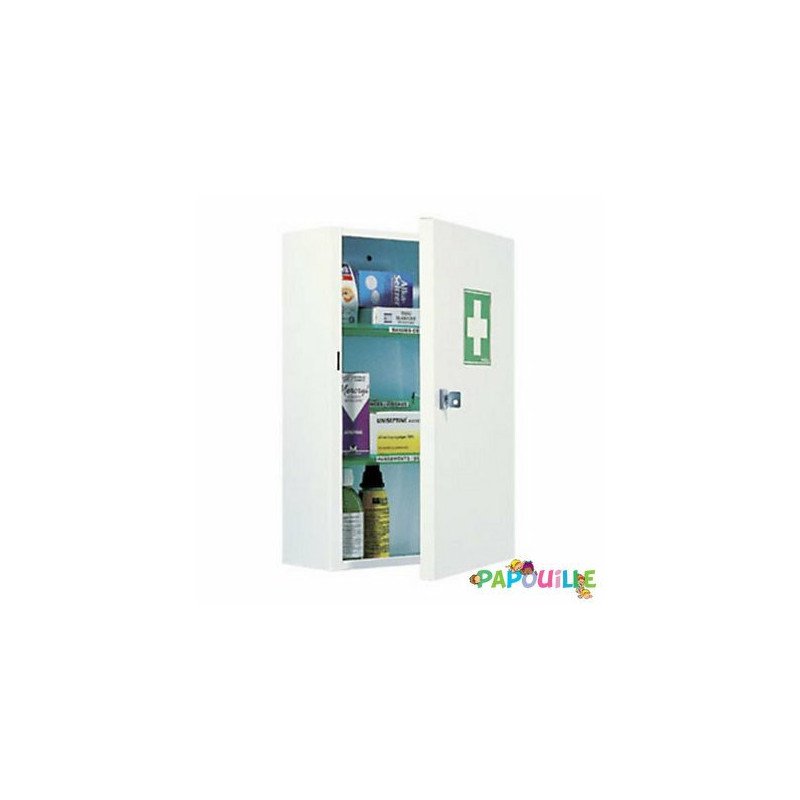 Armoire multi-activités PHARMACIE 1 porte complète spéciale collectivité