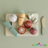 Légumes à découper en bois