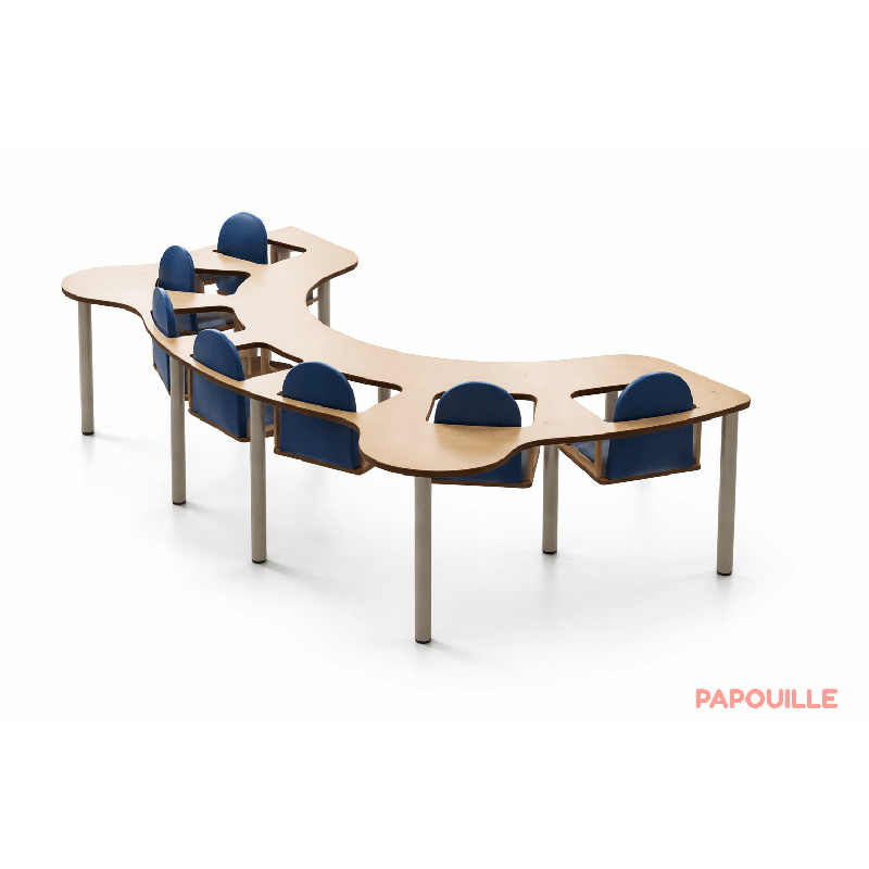 Chaise haute 7 places en bois
