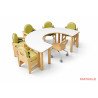 Chaise haute en bois 5 places