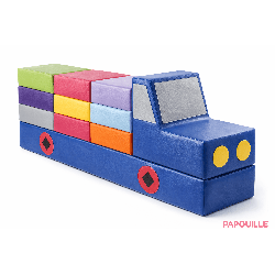 Camion de coussins bleu