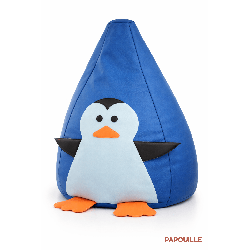 Pouf bleu pingouin