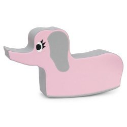 Éléphant rose à bascule en mousse