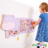 Tableau de motricité mural hippopotame