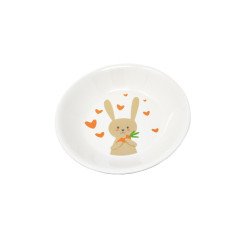 Assiette bouillie mélamine lapin gourmet