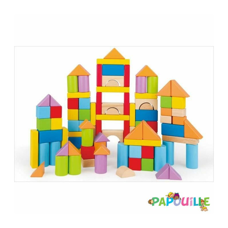 Baril de 100 blocs de bois - Papouille