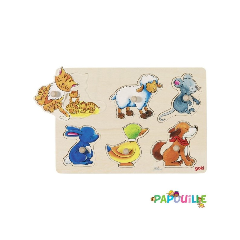Puzzles avec images cachées maman et ses petits - Papouille