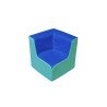 Chauffeuse d'angle droit bicolor hauteur 25cm