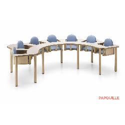 Chaise haute 7 places en bois - Papouille